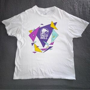 White Retro Taco Bell Graphic T-Shirt